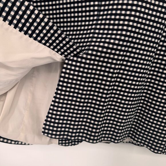 Banana Republic Long & Lean bi-stretch Womens Blazer Black plaid Size 12 career - Picture 8 of 11